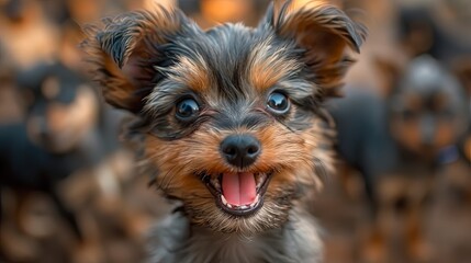 Playful Happy Cute Smiling Pet Dog, Desktop Wallpaper Backgrounds, Background HD For Designer