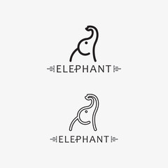 Elephant Logo Vector Illustrator Design Template