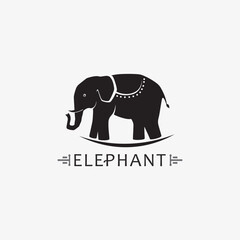 Naklejka premium Elephant Logo Vector Illustrator Design Template