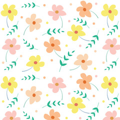 Free vector seamless beautiful floral pattern