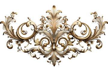 Dark Elegance: Baroque Opulence and Elaborate Designs Unveiled Isolated on Transparent Background