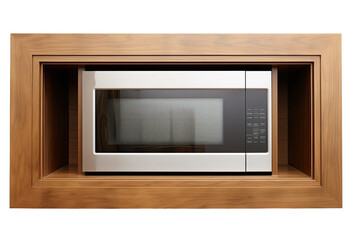 User-Friendly Built-In Microwave Presentation Isolated on Transparent Background