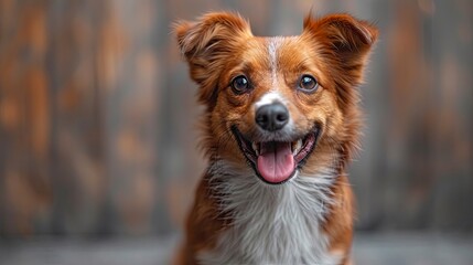 Happy Curious Dog Mixed Breed Isolated, Desktop Wallpaper Backgrounds, Background HD For Designer