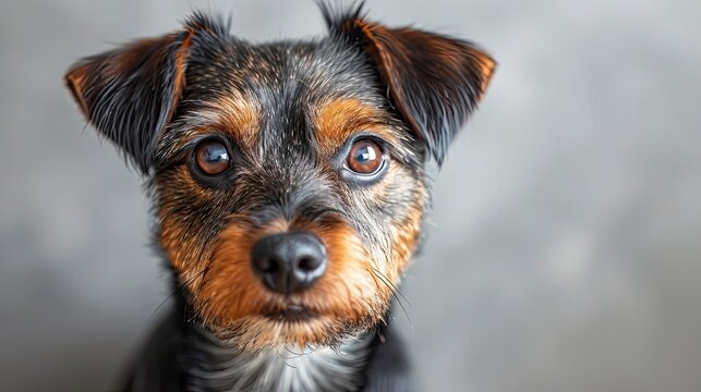 Happy Curious Dog Mixed Breed Isolated, Desktop Wallpaper Backgrounds, Background HD For Designer