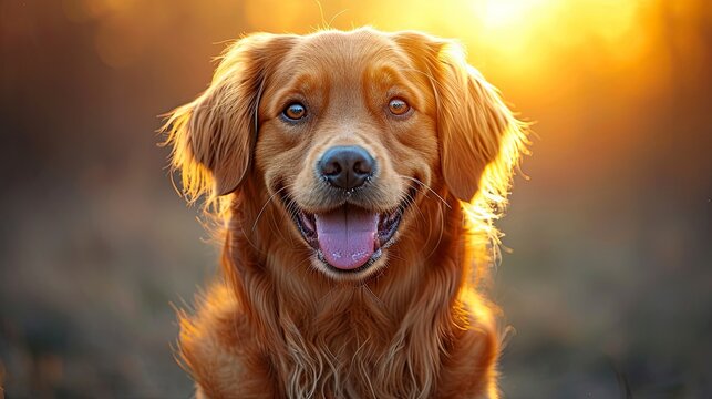 Happy Smiling Young Golden Retriever Dog, Desktop Wallpaper Backgrounds, Background HD For Designer