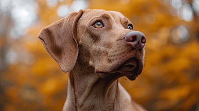 Hungarian Hound Pointer Vizsla Dog Autumn, Desktop Wallpaper Backgrounds, Background HD For Designer