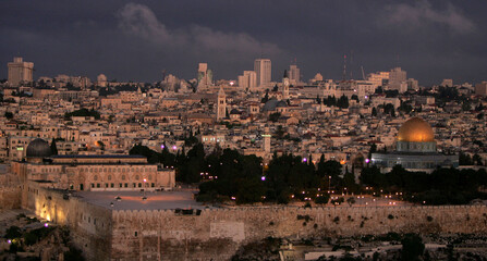 The Dome of the Rock Mosque in Jerusalem was built hundreds of years ago and is distinguished by its beautiful colors and decorations