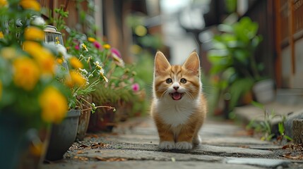 Fluffy Friends Funny Cat Corgi Dog, Desktop Wallpaper Backgrounds, Background HD For Designer
