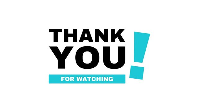 Thank you for watching animation text video