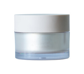 white cosmetic container mockup isolated