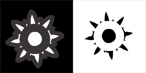 Illustration vector graphics of sun light icon - obrazy, fototapety, plakaty