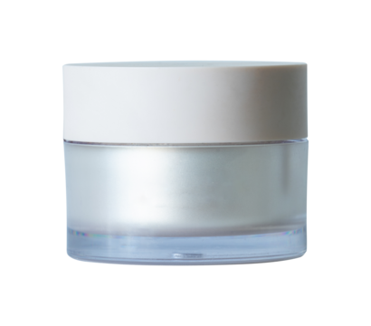 white cosmetic container mockup isolated