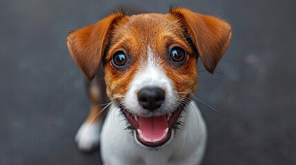 Funny Studio Portrait Cute Smilling Puppy, Desktop Wallpaper Backgrounds, Background HD For Designer