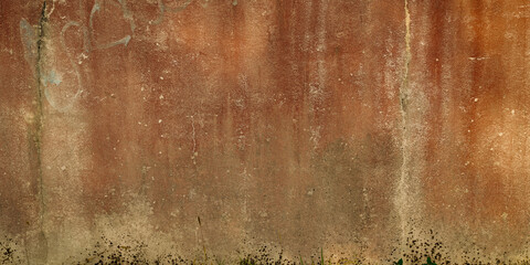 rusty orange Peach Fuzz metal plank Background of old steel dark grunge texture wall background