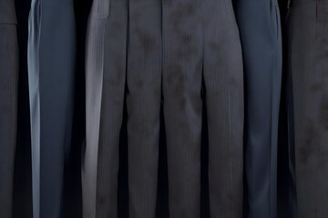 Textured grey dress pants for a professional appearance.