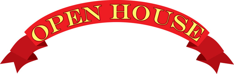 SIGNAGE OPEN HOUSE VECTOR ILLUSTRATION