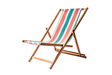 Elegant Deck Chair Furniture Isolated on Transparent Background