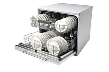 Efficient Drawer Dishwasher Render Isolated on Transparent Background