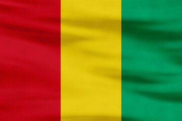 Obraz premium Guinea Flag - Red, Yellow, Green Vertical Stripes