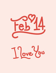 happy valentines day handwriting text