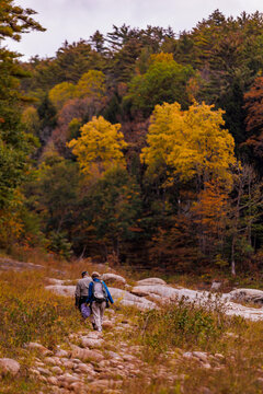 Photo of hikers in fall