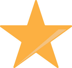 Obraz premium Star Icon Orange Color With White Background