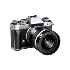 Digital camera isolated on transparent background