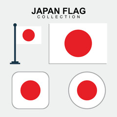 Japan Country National Flag set