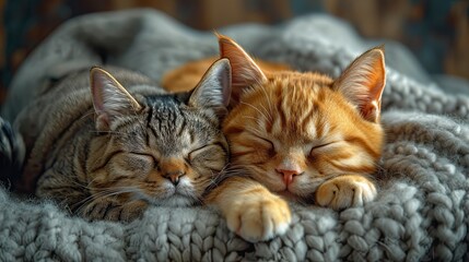 Cat Dog Sleeping Pets Embracing, Desktop Wallpaper Backgrounds, Background HD For Designer