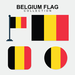Belgium Country National Flag set