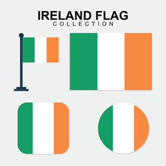 Ireland Country National Flag set