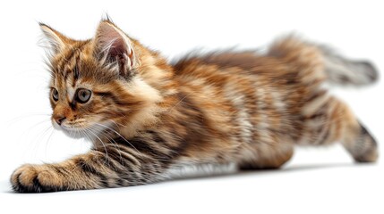 Cute Cat Walk Isolated On White, Desktop Wallpaper Backgrounds, Background HD For Designer