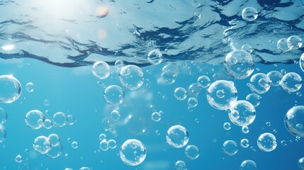 Bubbles in water. Created with Ai