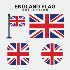 England Country National Flag set