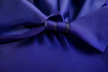 A navy-blue tie against a lavender dress shirt.