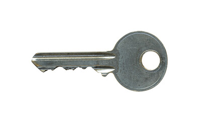 silver key isolated. rusty key element