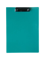 green clipboard isolated. office supply element