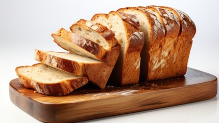White crustless bread on wooden plate