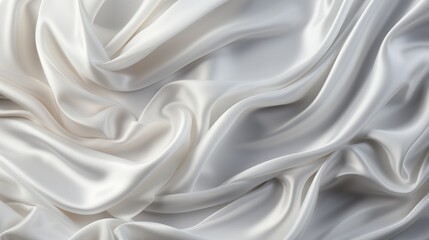 White gray satin is a silver white fabric