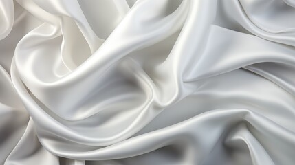 White gray satin is a silver white fabric