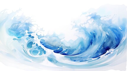 Abstract blue and white water wave background. Created with Ai