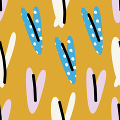 Seamless pattern with hearts. Vector background, print, design
