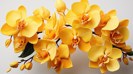 Yellow orchid,Tropical flowers