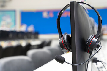 Headset is a symbol of communication and collaboration. It allows the agent to connect with the...