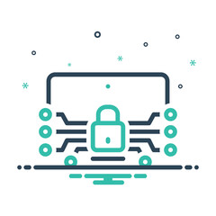 Mix icon for cyber security