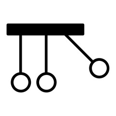 Newton cradle solid glyph icon