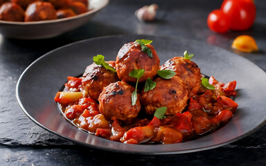 Capture the essence of Meatballs in a mouthwatering food photography shot