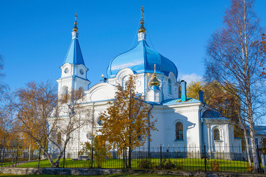 Church of St. Nicholas the Wonderworker close-up. Sortavala. Republic of Karelia