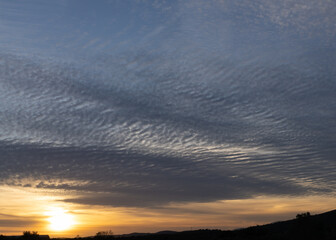 sunset sky in the mountains	