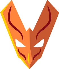 Party Mask Alphabet Letter V Vector Element